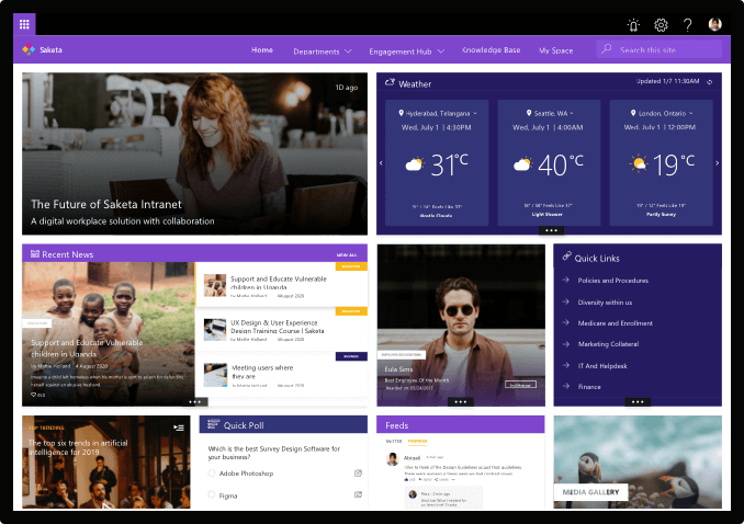 screenshot of Saketa Digital Workplace